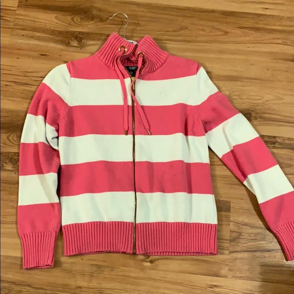 Stripped Zip Up sweater